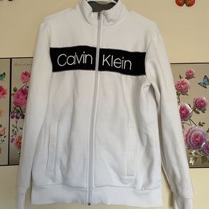 Mens Calvin Klein Sweater White
